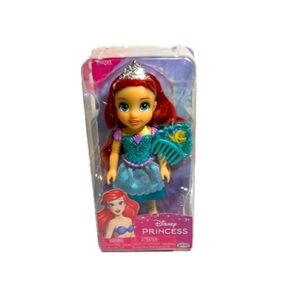 Disney Princess 6" Petite Ariel Doll Glittered Hard Bodice and Includes Comb